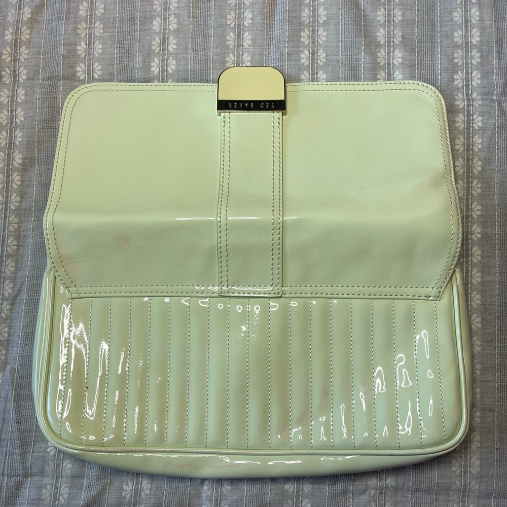 Ted Baker Quilted Patent Leather Clutch. - Picture 3 of 4